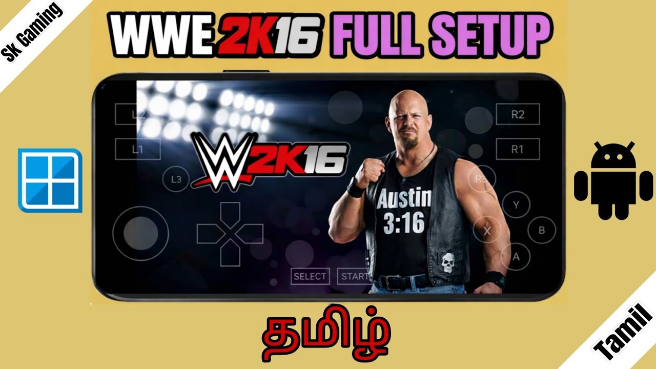 How to play wwe 2k16 on android 🔥 | Full Setup ✅ & Gameplay | Tamil | #wwe #wwe2k #wwe2k16 #android