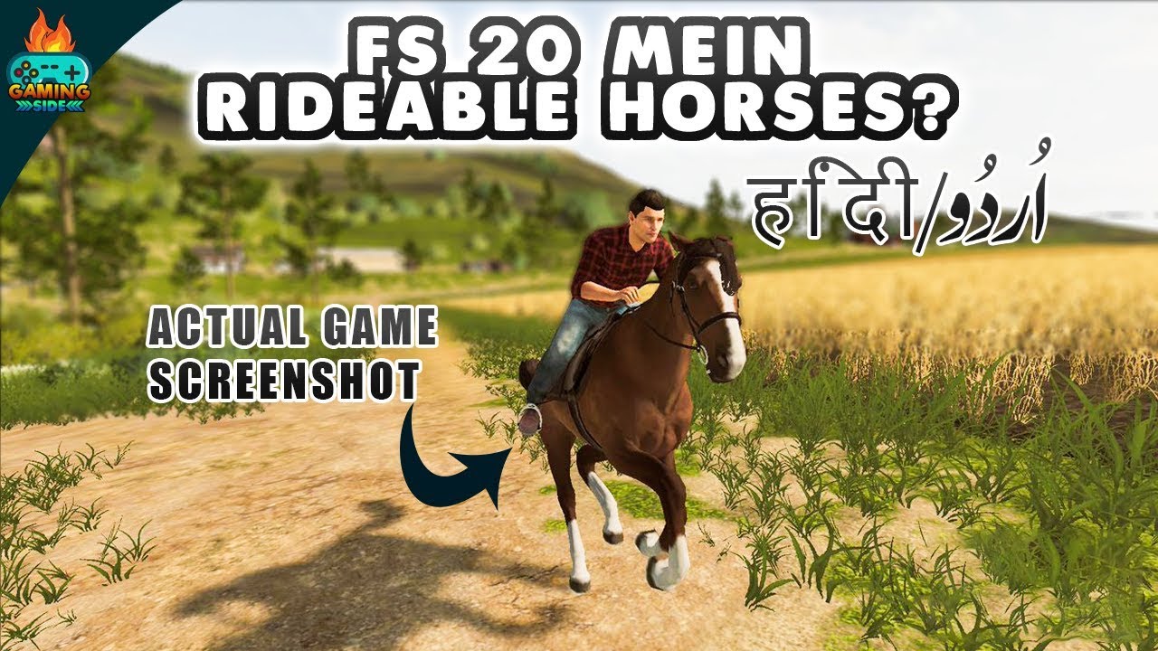 Rideable Horses Confirmed in Farming Simulator 20! fs 20 urdu fs20 hindi