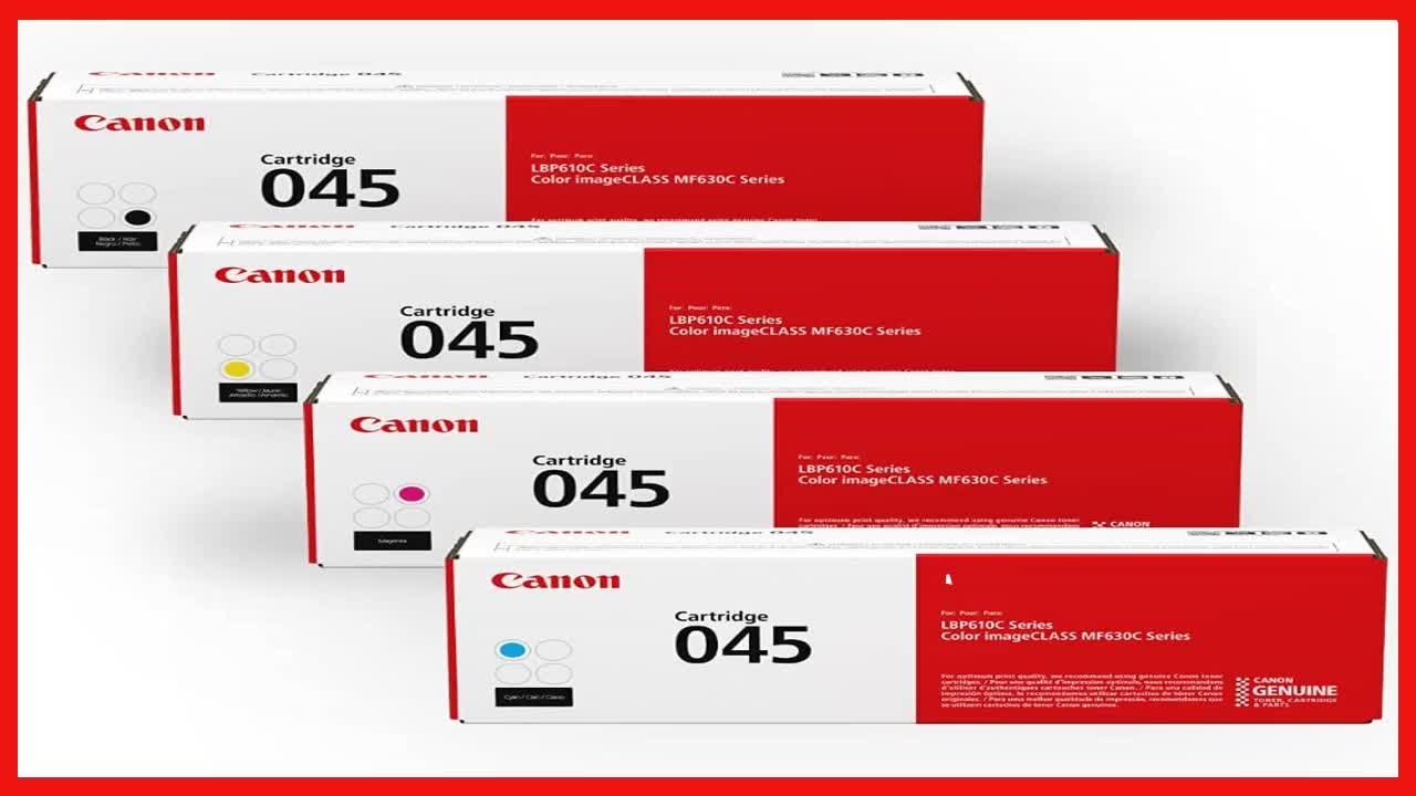 Canon Genuine Toner Bundle 045 (1240C006), 1 Pack, for Canon Color imageCLASS MF634Cdw, MF632Cdw,