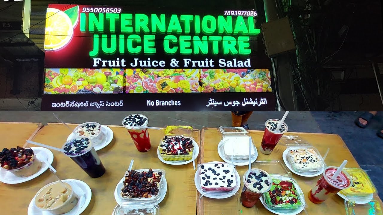 Delicious Fruit And Dry Fruit Salads || International Juice Center, Mehdipatnam, Hyderabad