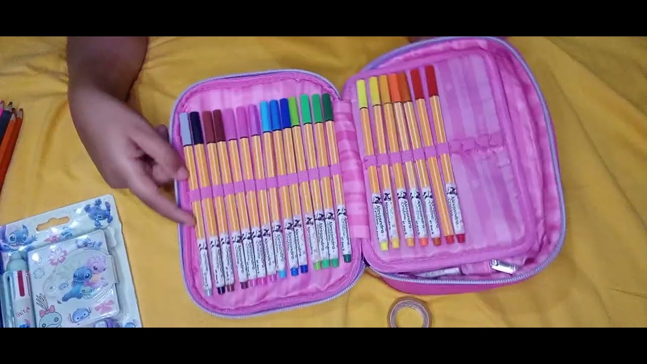 Reorganizando meu estojo da escola para o volta aulas das férias do meio do ano