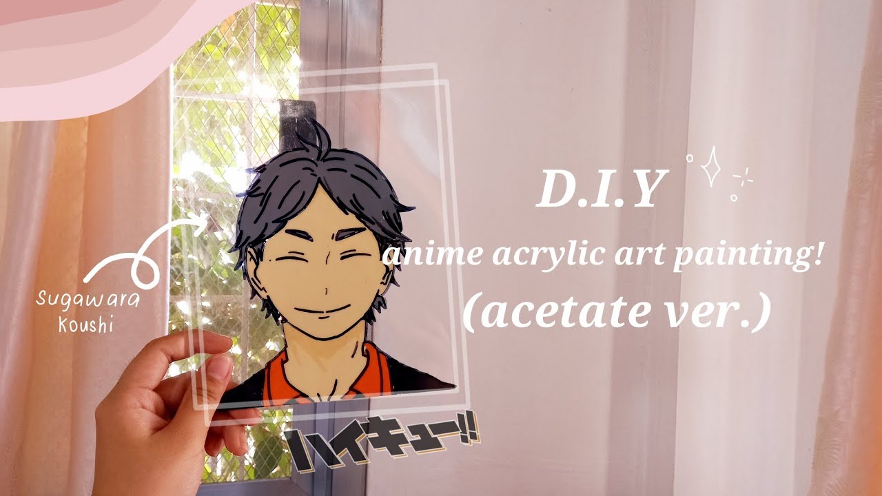 🌈 #how to: diy anime glass art painting tutorial! (glass frame alternative!)🎨