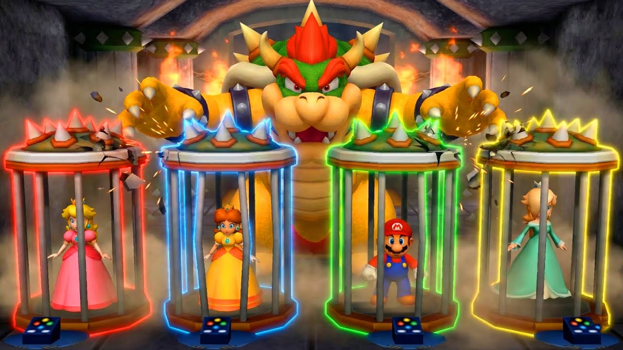 【マリオパーティ100ミニゲームコレクション】面白いミニゲームピーチVsデイジーVsロゼッタVsマリオ(CPUの強さ：｢たつじん」)