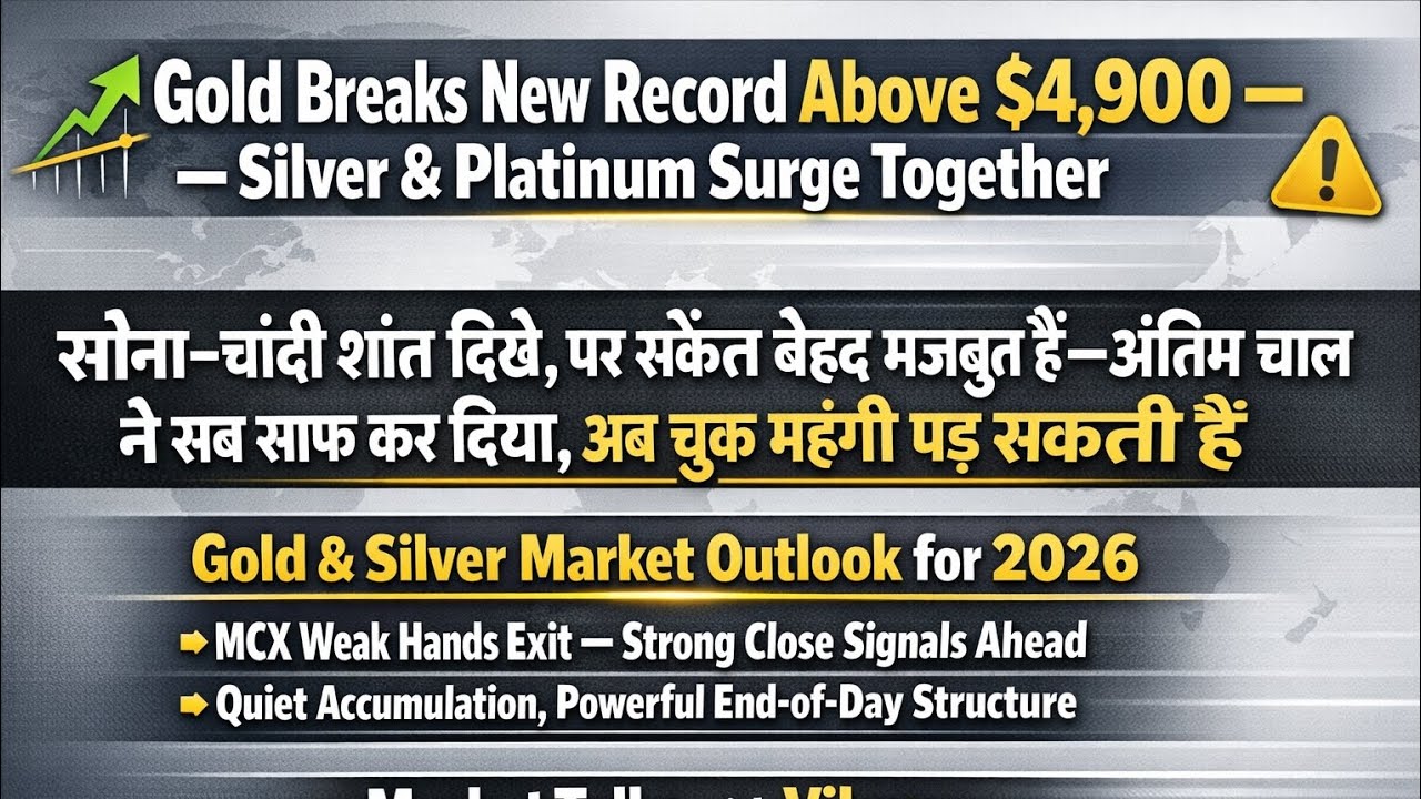 Gold Silver Record High | MCX Intraday Drama, Dollar Weak, Geopolitical Ease&mdash;Market Ka Quiet Signal