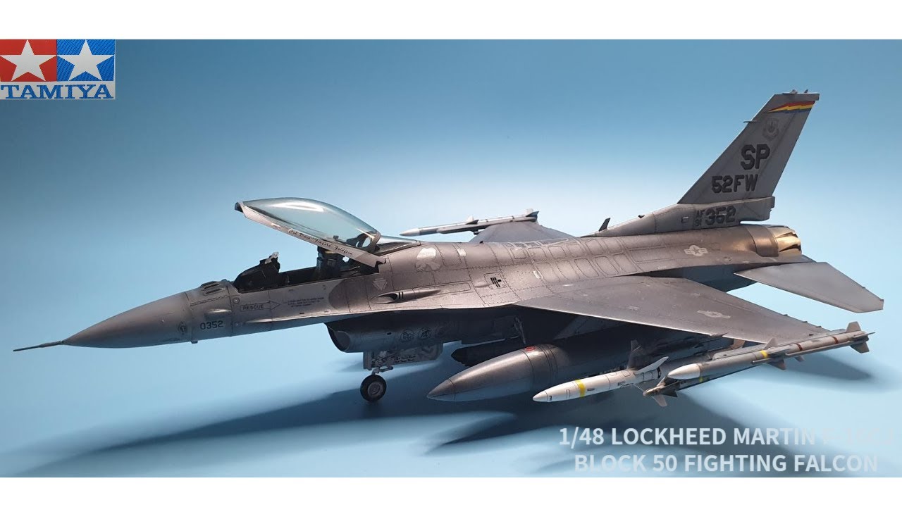 1/48 TAMIYA LOCKHEED MARTIN F-16CJ BLOCK50 FIGHTING FALCON FULL BUILD #f16#tamiya