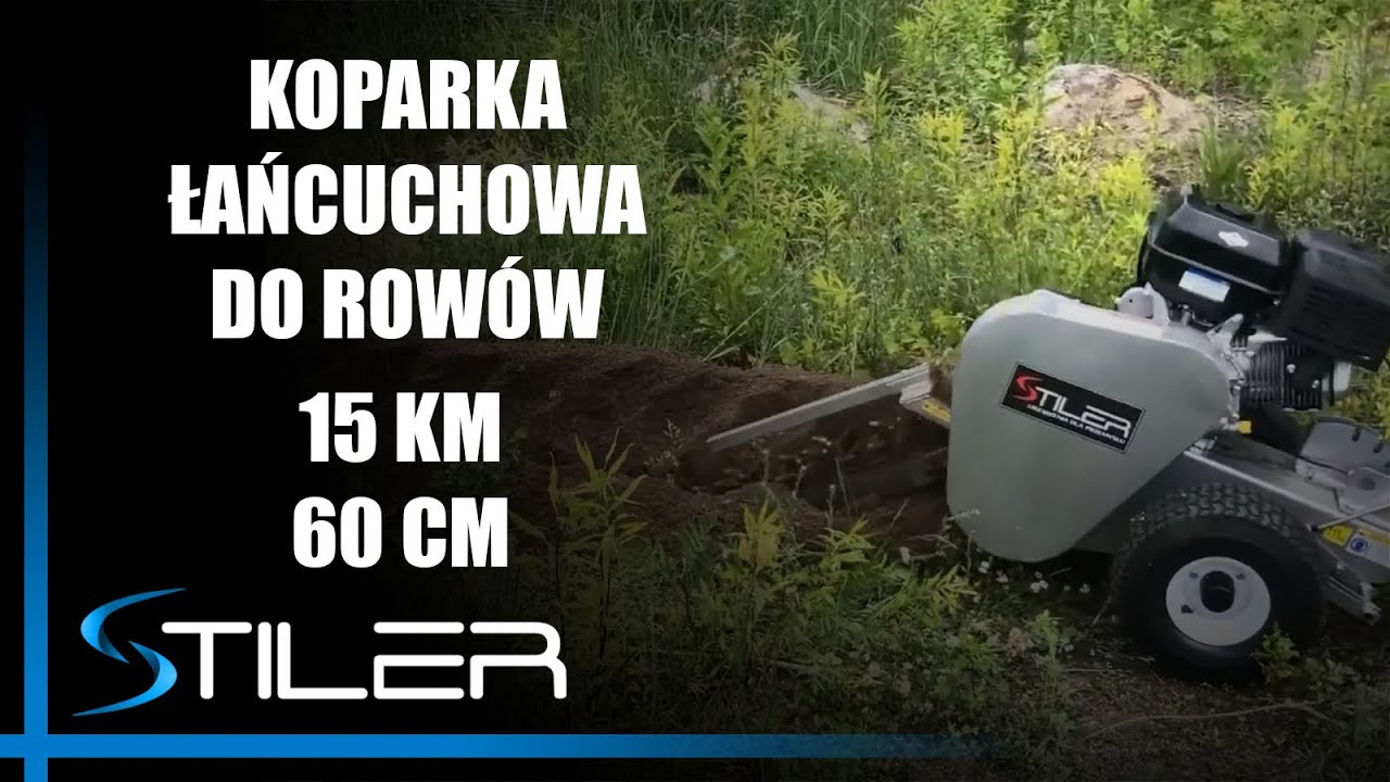 Koparka łańcuchowa test STILER 15KM Briggs & Stratton/ Trencher STILER 15KM Briggs & Stratton test