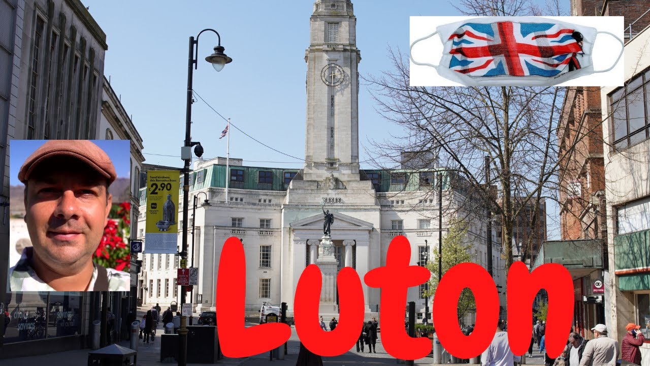 Luton Town Centre And Stockwood Park, UK Walking Tour 4K