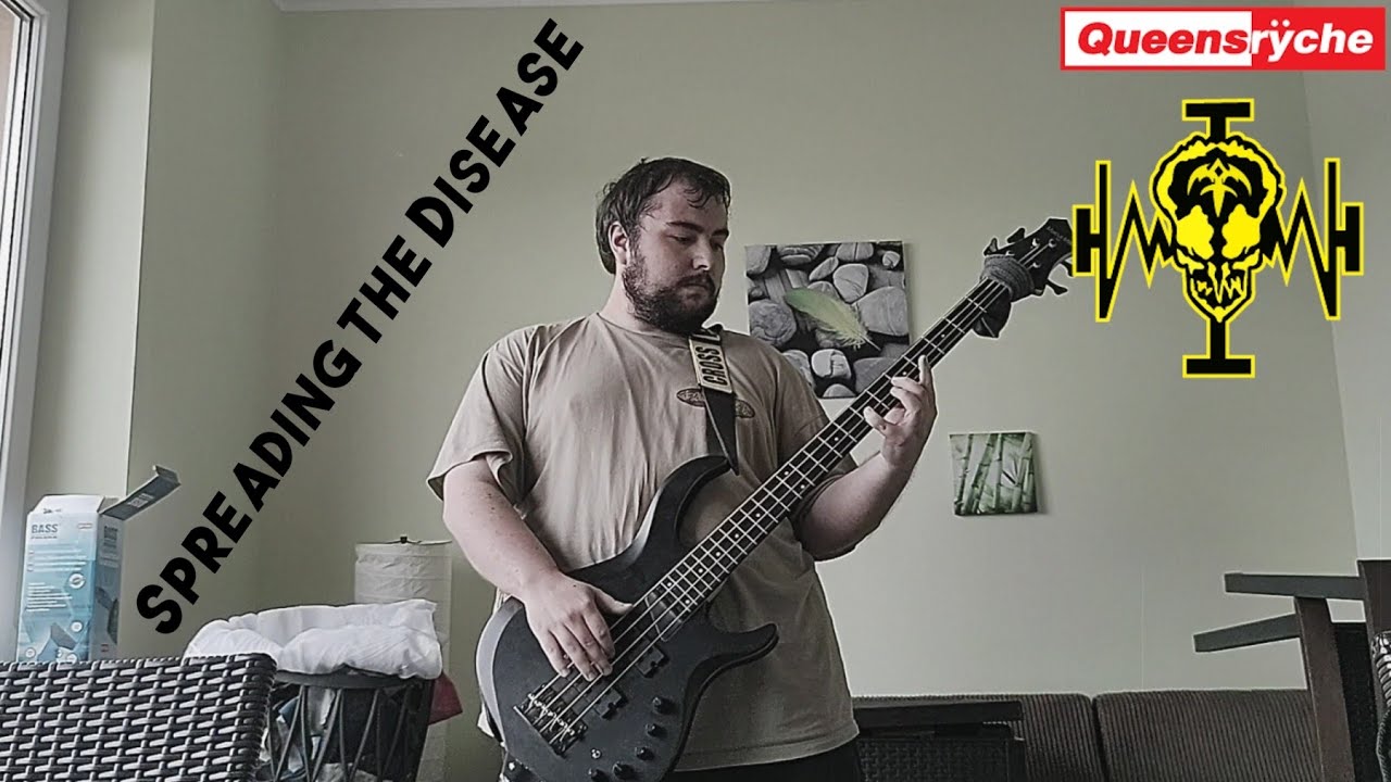 Queensrÿche - Spreading the Disease (bass cover + tabs in description)