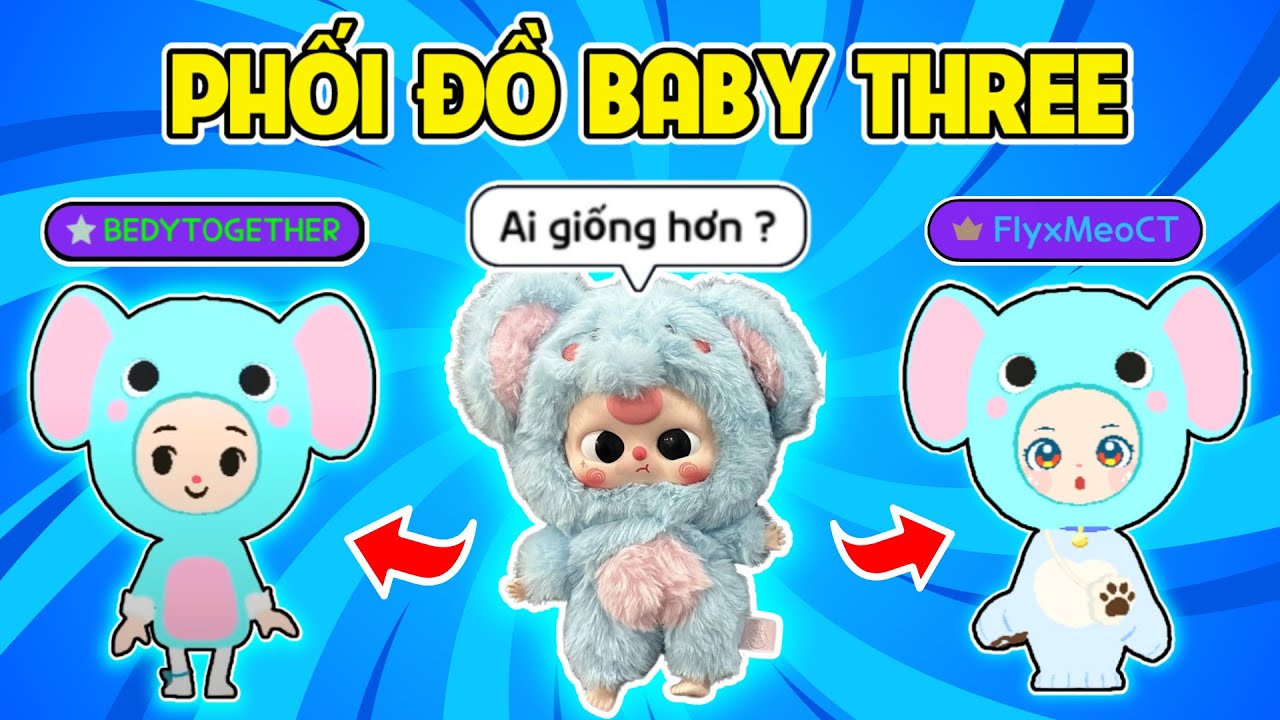 PLAY TOGETHER | BEDY SOLO PHỐI ĐỒ BABY THREE C&Ugrave;NG MEO V&Agrave; C&Aacute;I