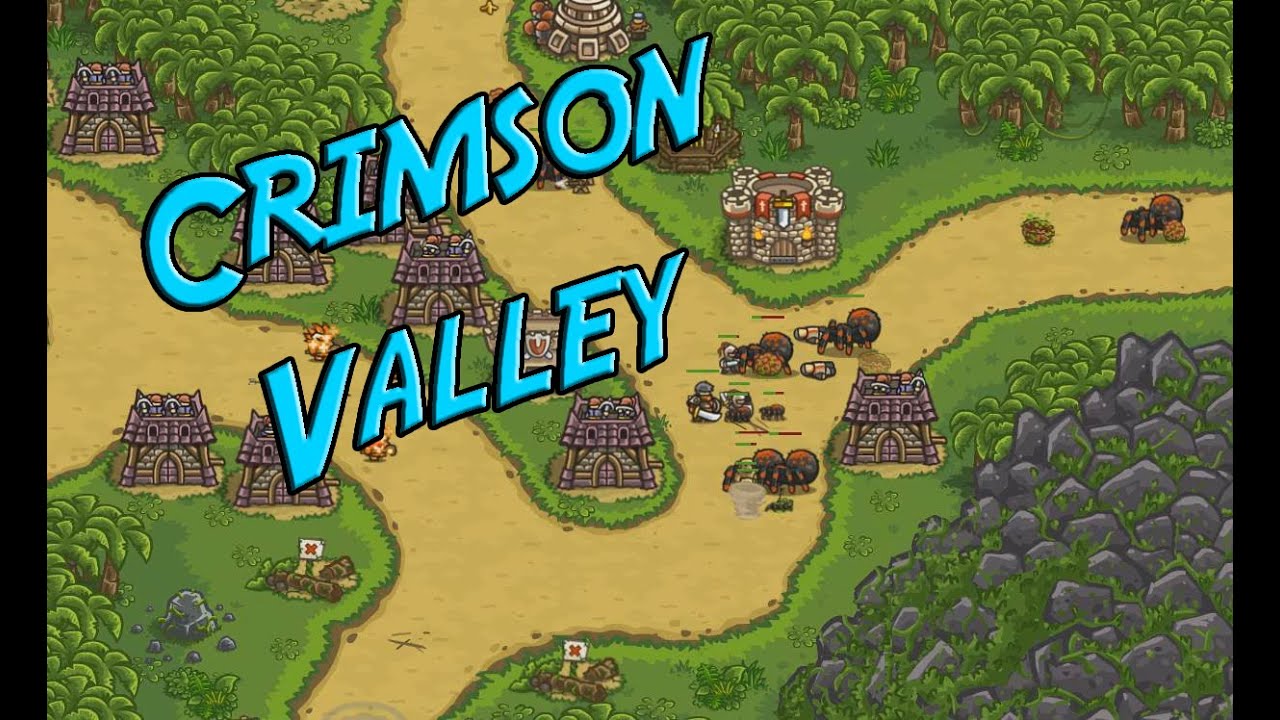 Kingdom Rush Frontiers - Crimson Valley- Veteran 3 Stars