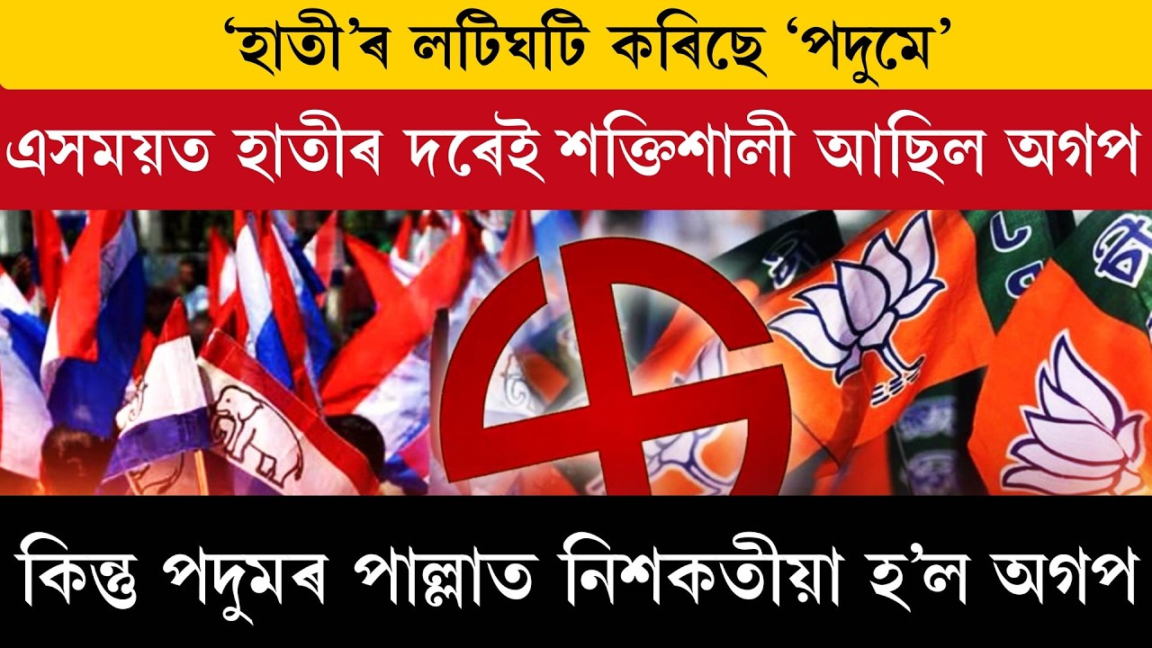 'হাতী'ৰ লটিঘটি কৰিছে 'পদুমে'। এসময়ত হাতীৰ দৰেই শক্তিশালী আছিল অগপ।