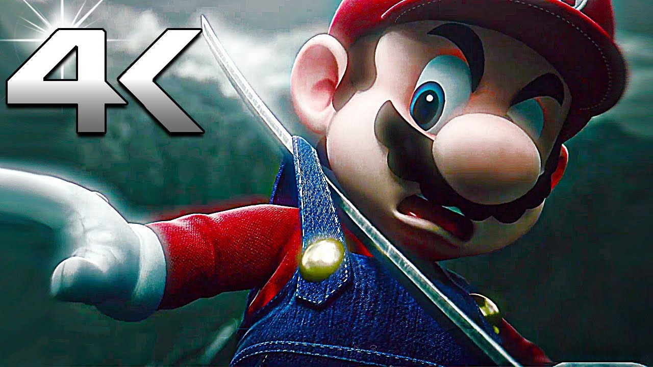 Mario Almost Dies in All Super Smash Bros Ultimate Animation Trailers (4k Ultra HD Cutscenes Movie)