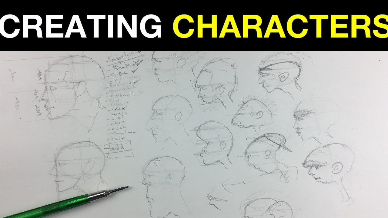 Beginner Portrait Drawing E3 | How to Create Characters in Profile | A Simple Intro