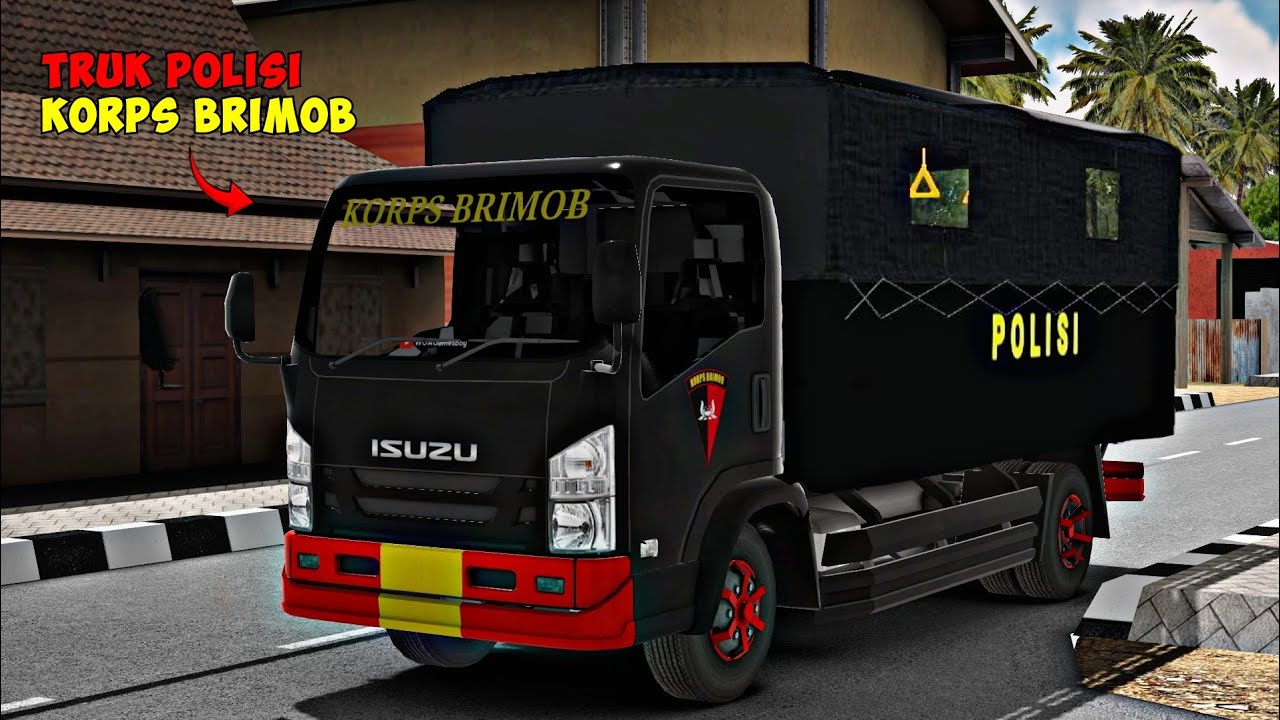 Keren Parahhh!!! Modifikasi Truk Baru Menjadi Truck Polisi Brimob - ES Truck Simulator ID