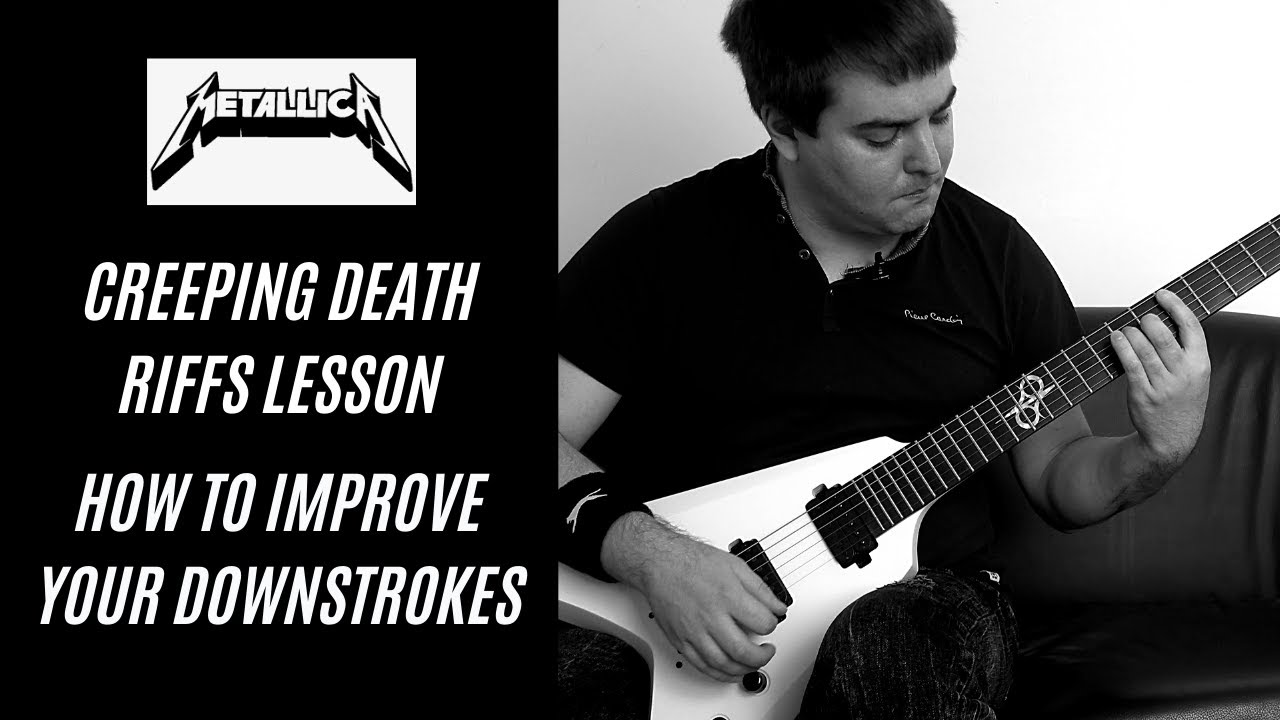 Creeping Death Riff Guitar Lesson - Down Picking Riff