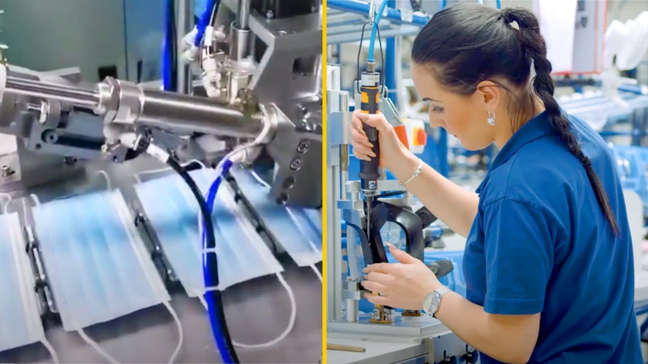 Insanely Fast Face Mask Production Line (Manufacturing Millions Of Masks Daily)