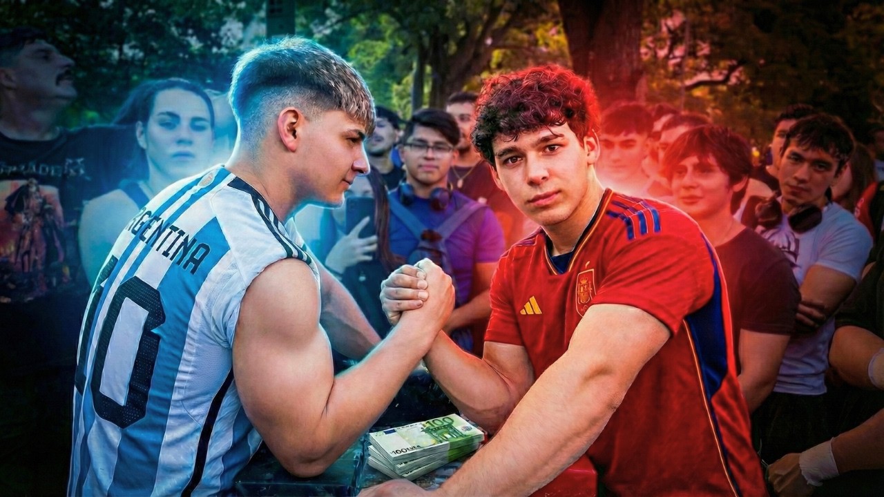 Si me Ganas en Arm Wrestling te doy $100,000 | En Argentina