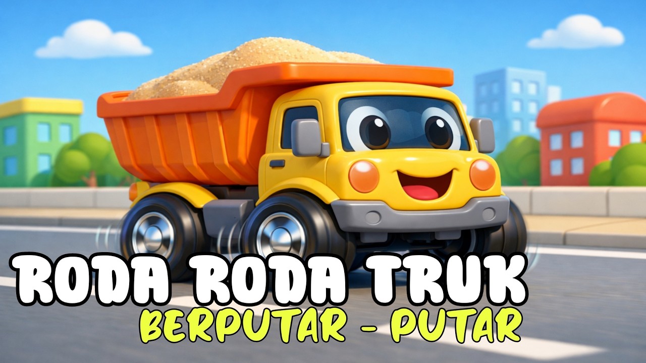 Roda Roda Truk Berputar 🎶- Lagu Anak Roda Roda Bis Versi Roda Truk Terbaru | Lagu Anak Anak Animasi