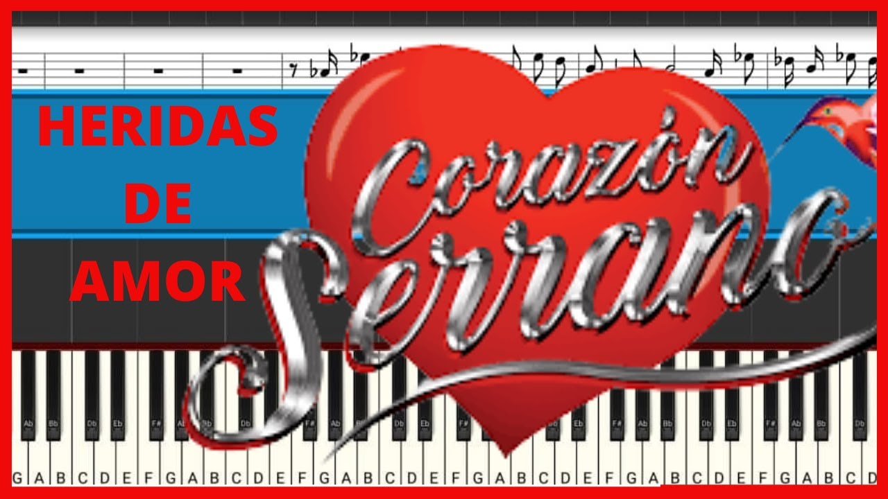 Corazón Serrano - Heridas De Amor | Piano Tutorial | Midi