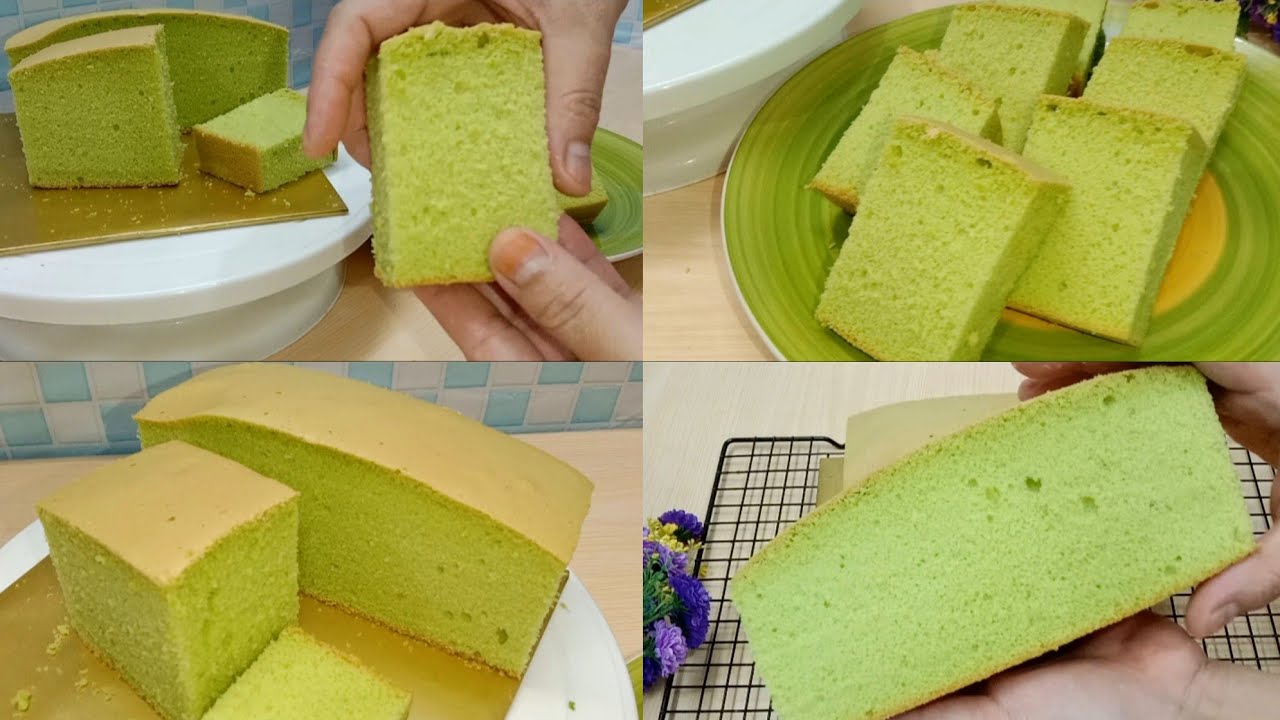 Resepi Cake Span Pandan Paling Mudah | Kek Pandan Lembut Dan Gebu