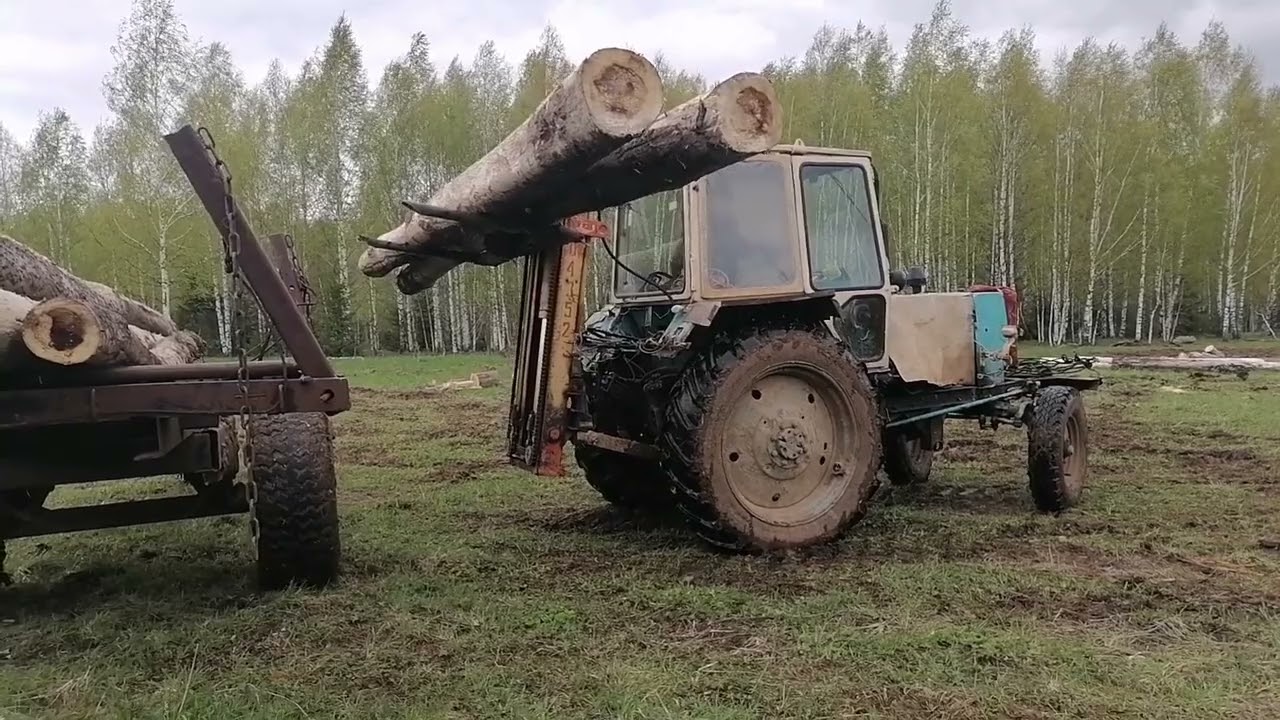 КУН больше не нужен! 🤔Погрузка брёвен карой👍 на Юмз-6 🚜😃 загрузка леса🌲