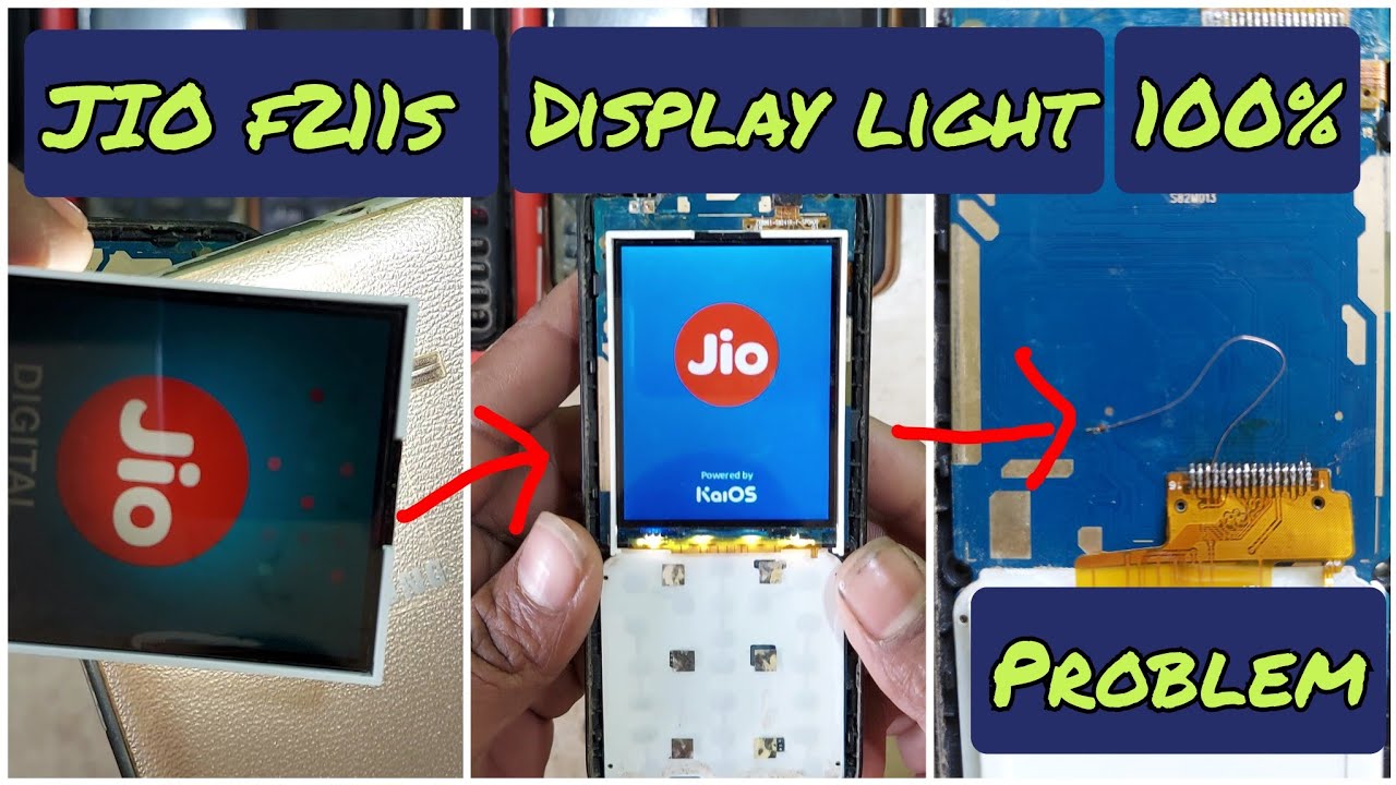 Jio f211s display light problem 100% solution