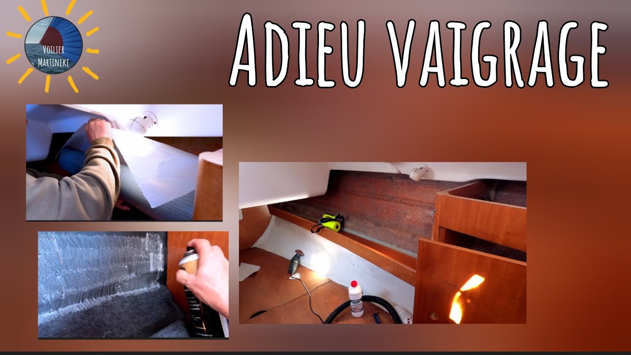Adieu vaigrage : armaflex + feutrine @VoilierMartineke