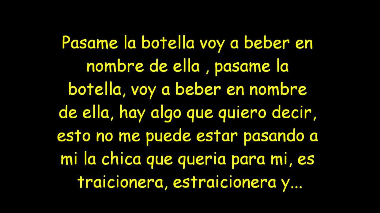 Pasame la botella - Letra