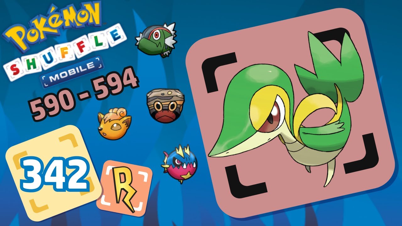 Pokémon Shuffle Mobile - Crustle, Snivy, Basculin y más [590-594]