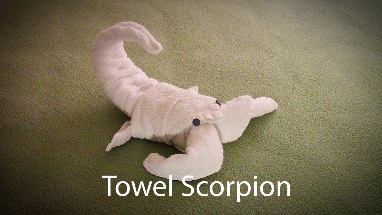 Towel Scorpion | Towel Animal | Towel Folding Designs | Towel Art | Towel Creations |