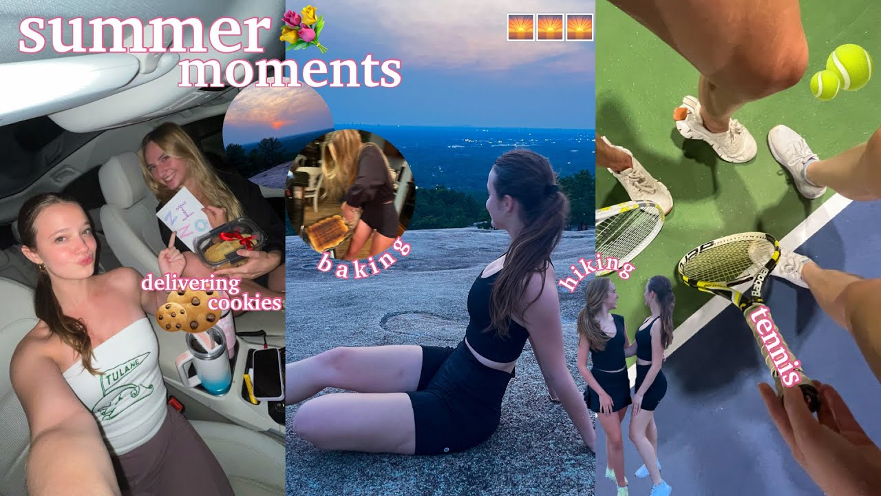 summer moments with my friends!! 🥰 | hike, cookie delivery, tennis
