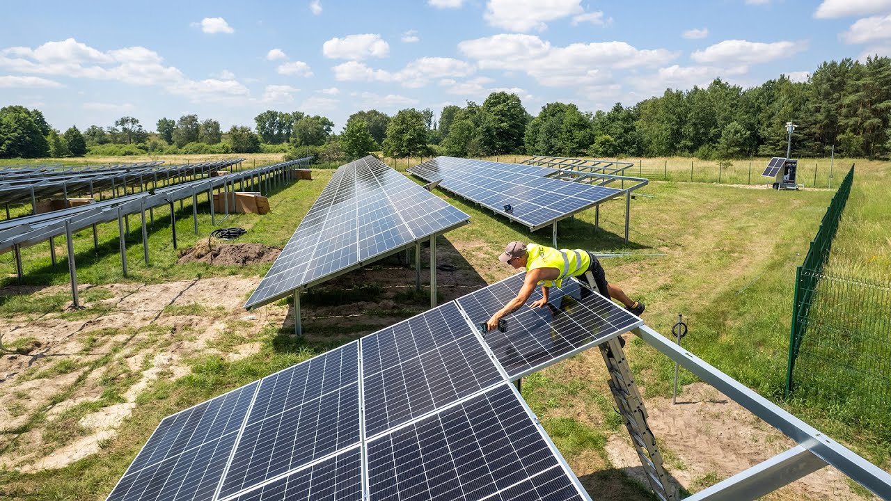 1,9MW Freiflächen Solarpark Montage – RECA RS-2 Freiland Unterkonstruktion - Gryfino, Polen