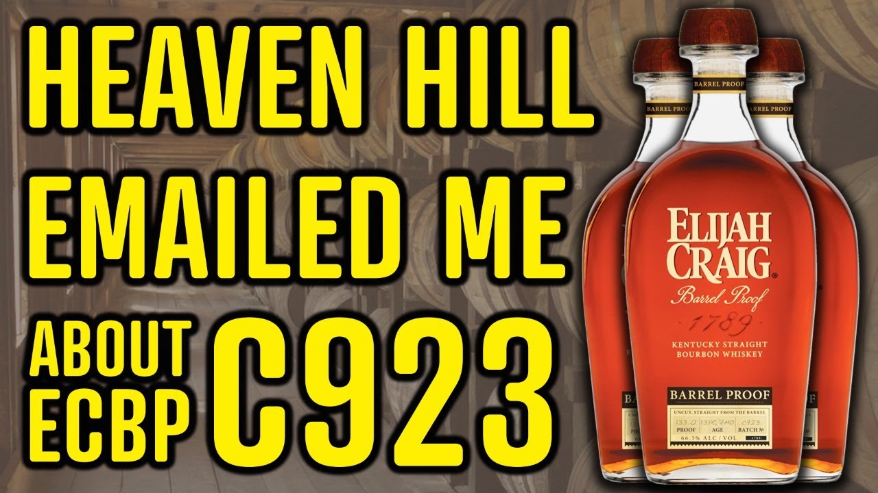 Представители Heaven Hill прислали мне электронное письмо по поводу Элайджи Крейга C923.