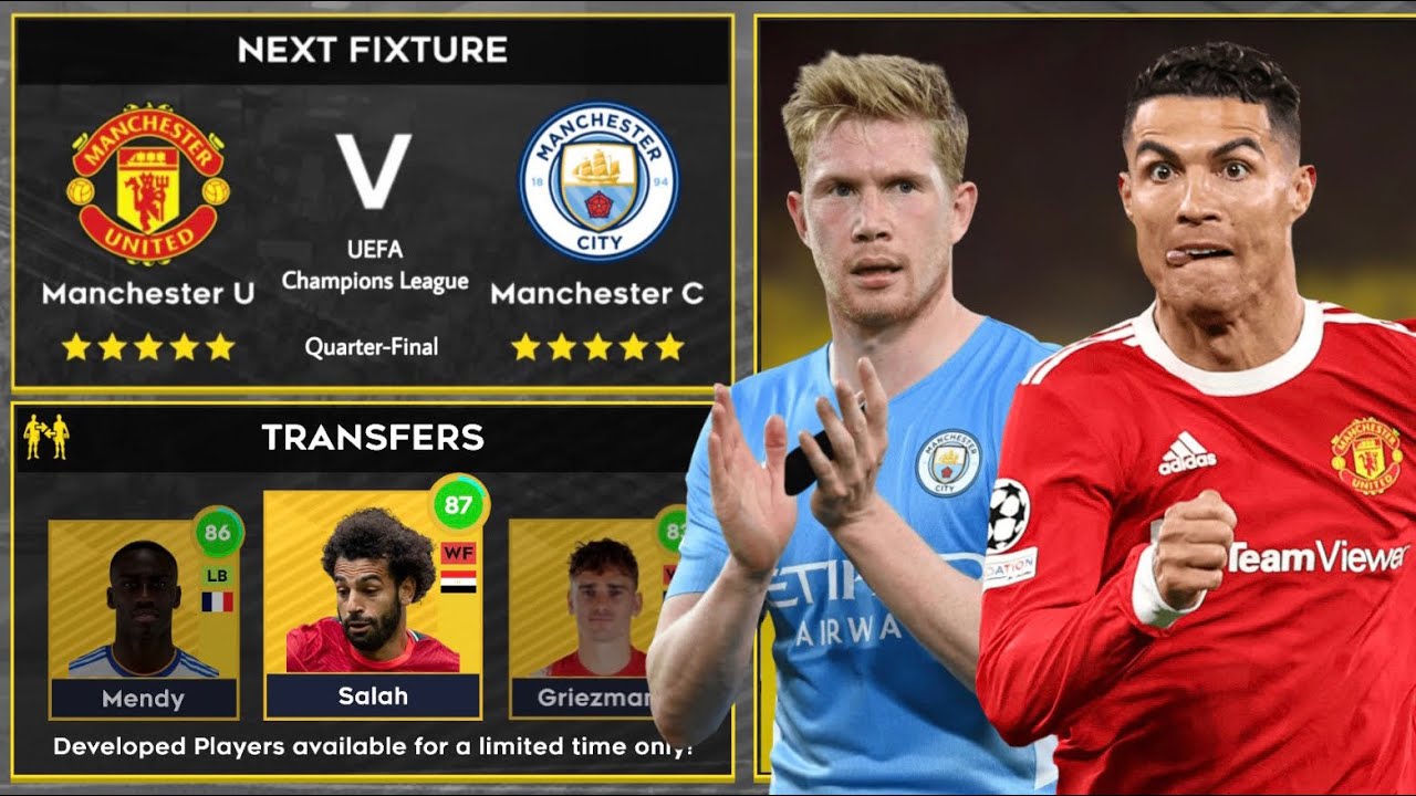 DLS 22 | Manchester United vs Manchester City | Dream League Soccer 2022 Gameplay