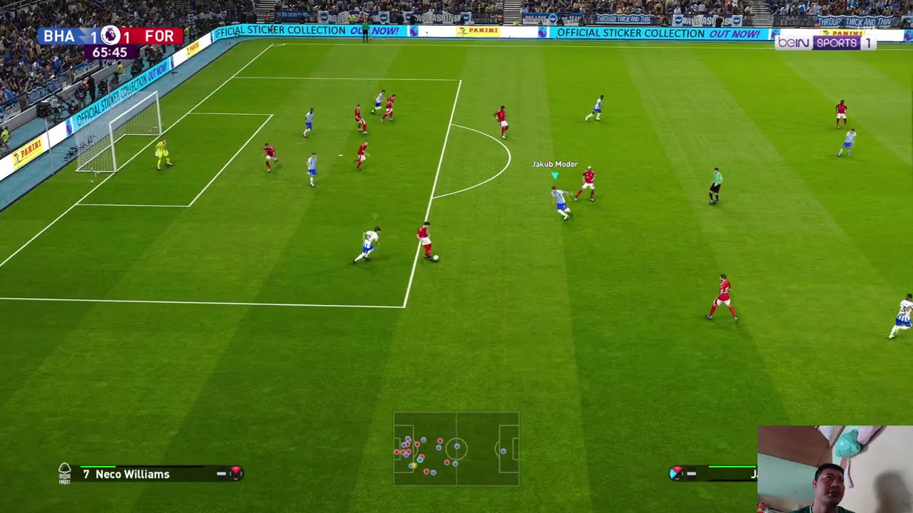 លេង eFootball PES 2021 SEASON UPDATE 2025 - Brighton & Hove Albion vs Nottingham Forest