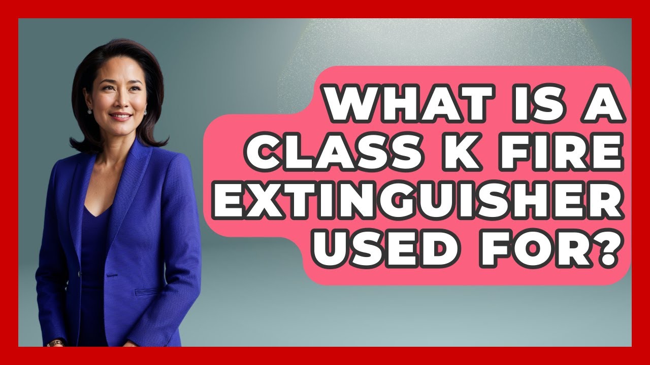 What Is A Class K Fire Extinguisher Used For? - Exploring Campgrounds