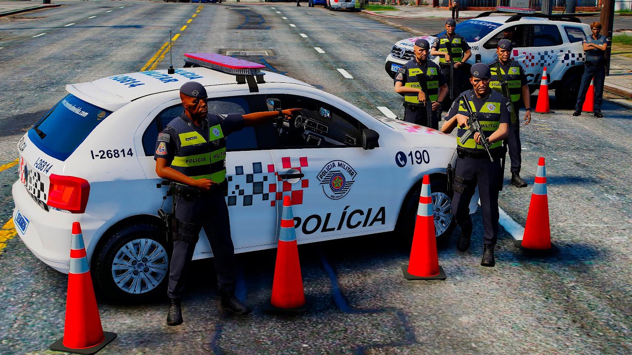 POLICIAIS FAZEM BLITZ na COMUNIDADE PMESP | GTA 5 POLICIAL