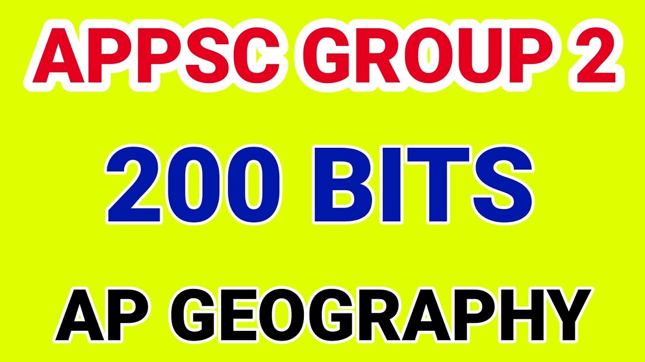 APPSC GROUP 2 IMPORTANT BITS, AP GEOGRAPHY BITS IN TELUGU, Group 2 Bits In Telugu, APPSC LATEST NEWS