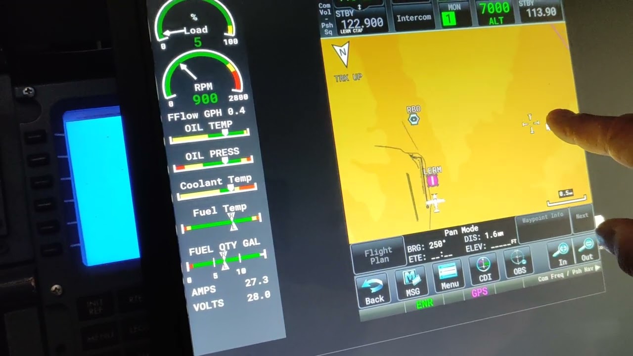 MSFS2020 Touch screen tests PMS50 Garmin 750
