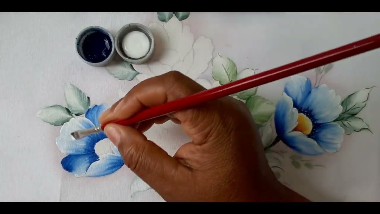 COMO PINTAR  PAPOULAS AZUIS E ROSA!!!PINTURA PARA INICIANTES!!!!