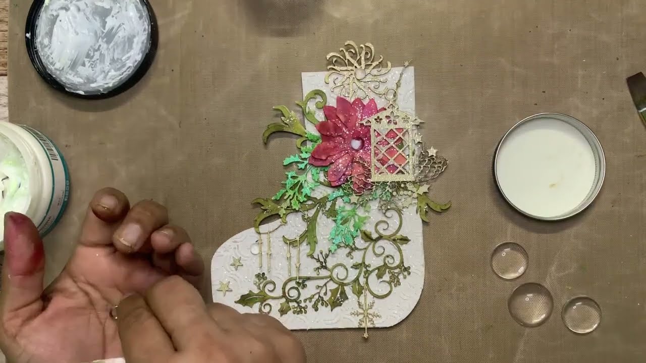 winter socks decoration for christmas in mixed media style | Home decor | DIY style up your home |