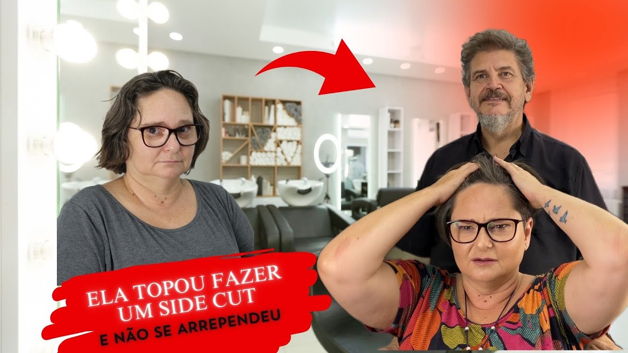 CORTE CURTO COM SIDECUT ✂️✨ CORTE FEMININO RASPADO NA LATERAL DA CABEÇA💇🏻‍♀️