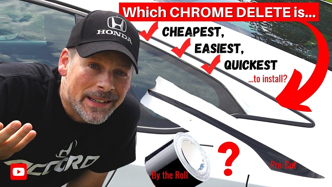 Which Vinyl CHROME DELETE is Easier, Faster, Cheaper? // 10th Gen Honda Accord (2018+)