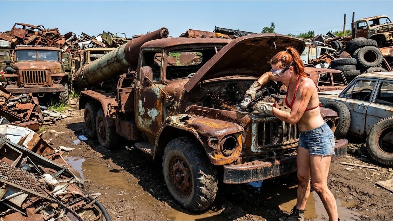 CTFound In A Secret Lab! Restoring The 8 Wheeled Soviet BAZ Missile Carrier Truck