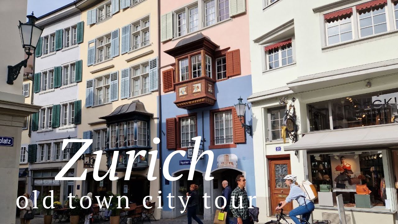 Zurich Switzerland 13.10.2022 long walking city tour without talking
