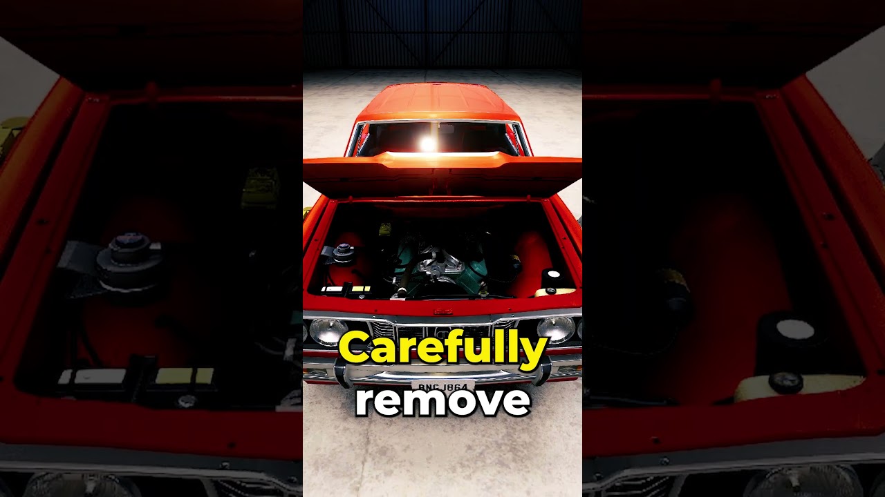 How to Do an Engine Swap in Under 20 Seconds #shorts #cars #beamngdrive