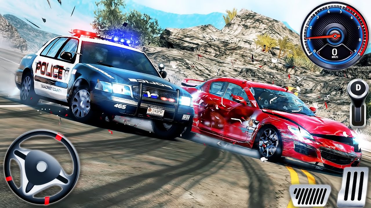 Police Car Chase Driving Multi-Storey - Need for Speed Hot Pursuit Remastered 3D - PC GamePlay