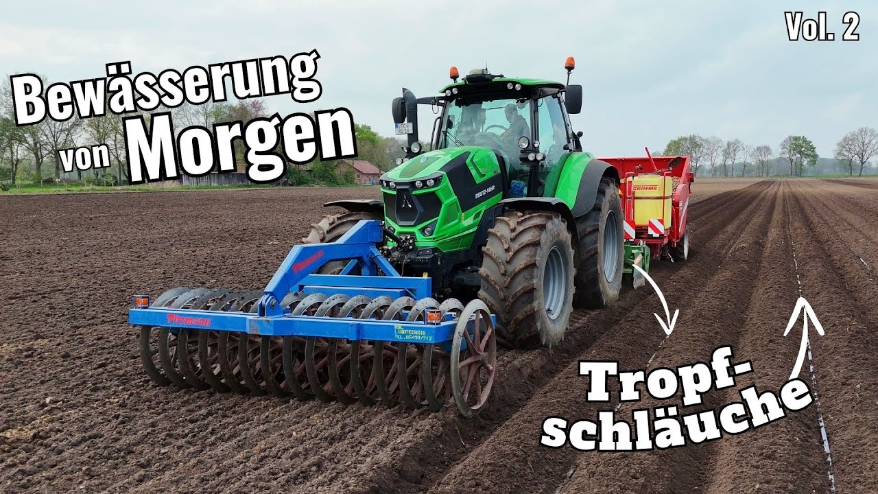 Bewässerung von Morgen? Kartoffeln Anbau mit Tropfschläuchen! / Es geht in die zweite Runde