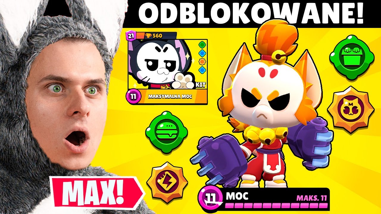 GRAM KIT'EM NA MAX LVL! NAJLEPSZA LEGENDA w BRAWL STARS!
