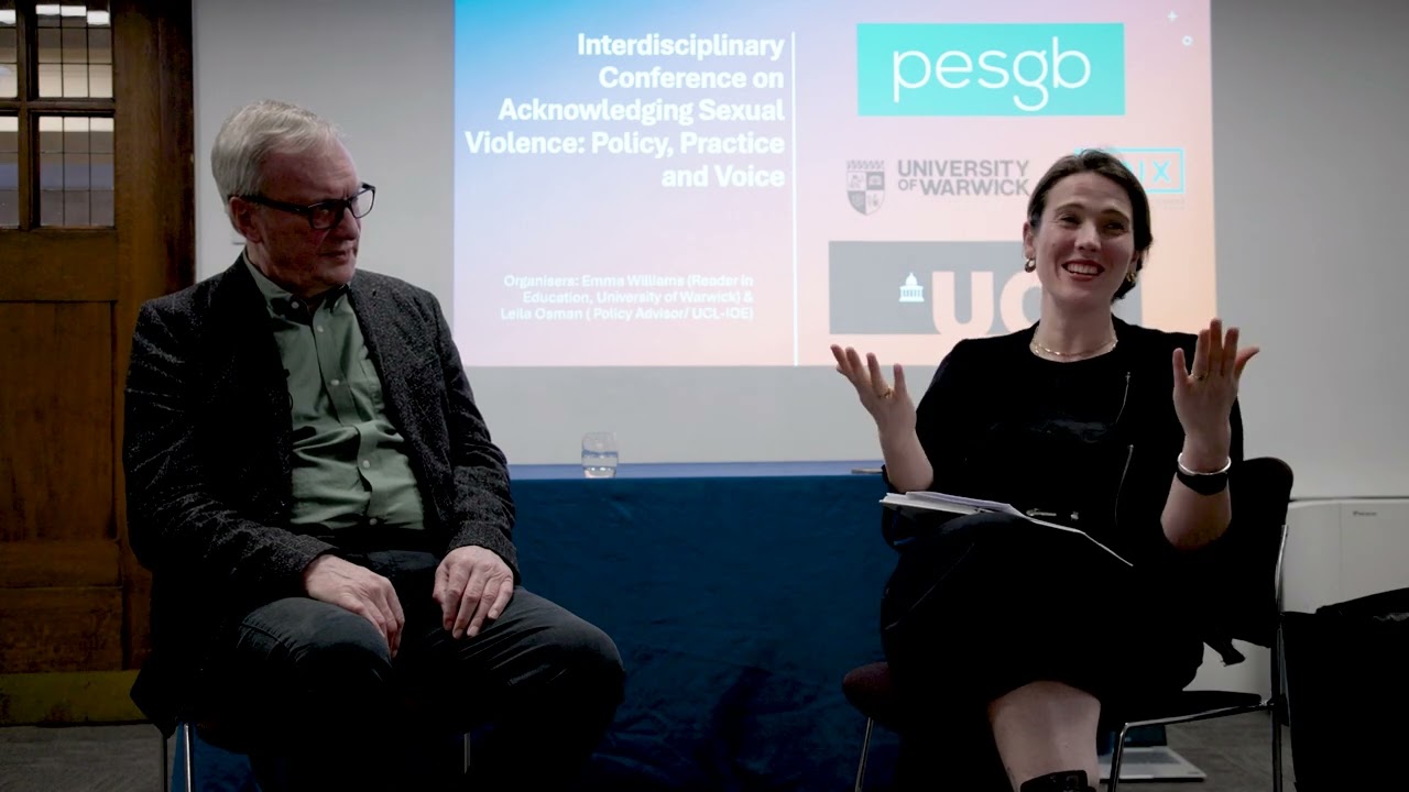 Rebbeca Hitchens, End Violence Aganist Women Coalition in conversation with Paul Standish UCL-IOE